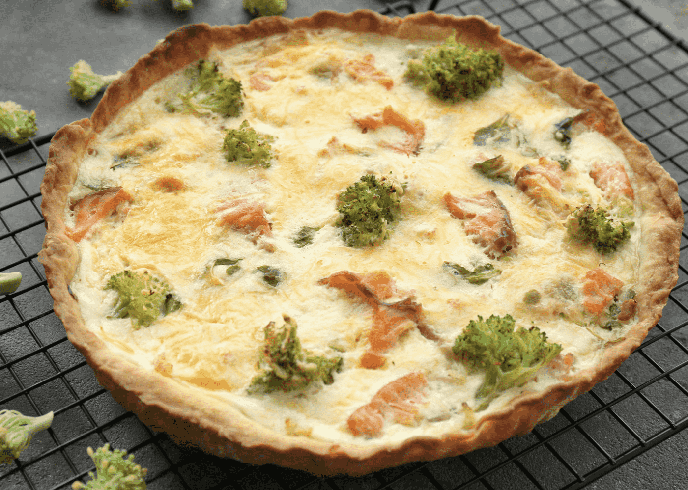 Salmon Broccoli Quiche